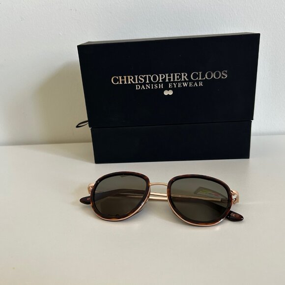 NWOT Christopher Cloos Gouverneur Sunglasses Espresso CR39 Polarized 49mm - Picture 5 of 9